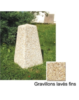 BORNE TRONCONIQUE GRAVILLONS FINS BEIGE