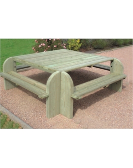 TABLE DE PIQUE NIQUE IRIS CARREE