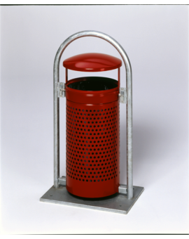 CORBEILLE HORTON 3 EN 1 - 70L AVEC CENDRIER GALVANISE