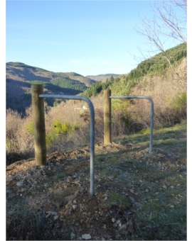 SUPPORT VELO SOLO - BOIS ET ACIER - 2 PLACES - A SCELLER
