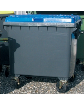 BAC ROULANT H - 4 ROUES 1000 L RAL 7021 - GRIS RAL 7021 - GRIS