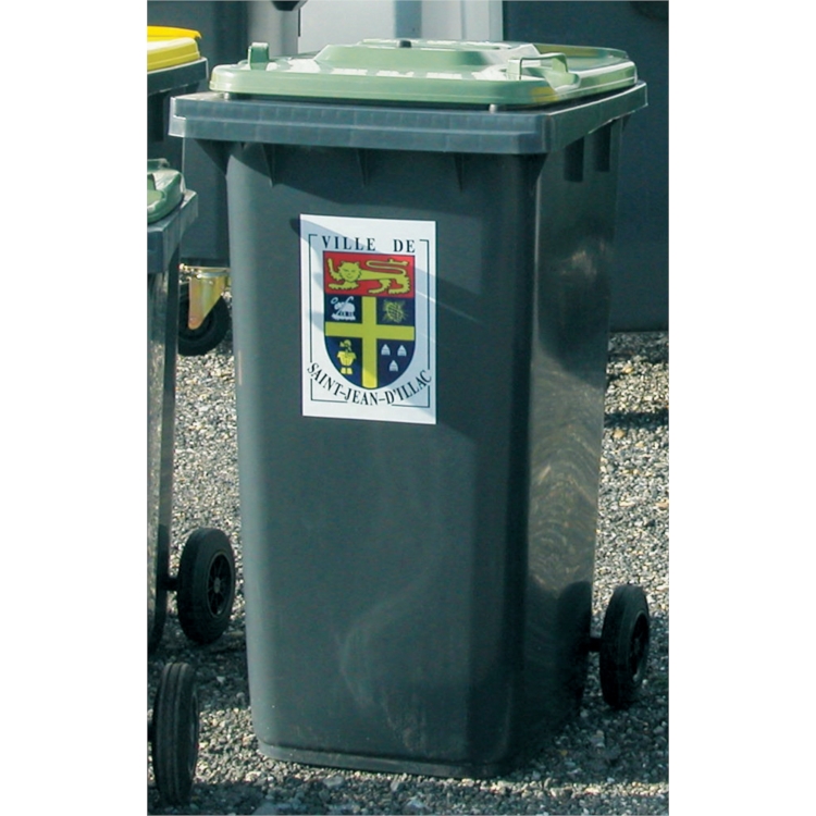 BAC ROULANT D - 2 ROUES 240 L RAL 7021 - GRIS RAL 7021 - GRIS