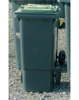 BAC ROULANT A - 2 ROUES 80 L RAL 7021 - GRIS RAL 7021 - GRIS