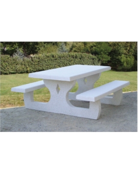 TABLE PIQUE NIQUE BETON HEMERA CLASSIQUE
