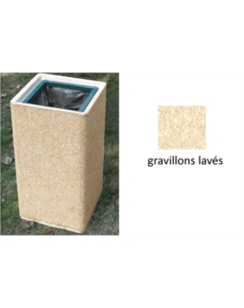 CORBEILLE ERIS BETON GRAVILLONS LAVES