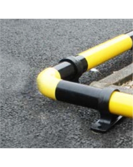 BUTEE DE PARKING ACIER JAUNE/NOIRE LONGUEUR 830MM