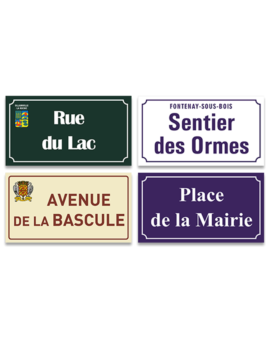 PLAQUE RUE PLANE - MURALE 400X250MM