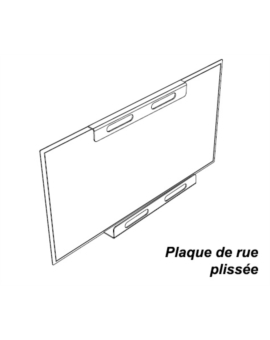 PLAQUE RUE PLISSÉE POUR POTEAU 400X250MM