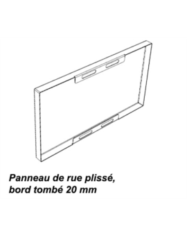 PANNEAU RUE POUR POTEAU - BTS 20MM 400X250MM