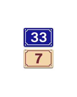 NUMERO DE RUE 150X100MM 2 TROUS