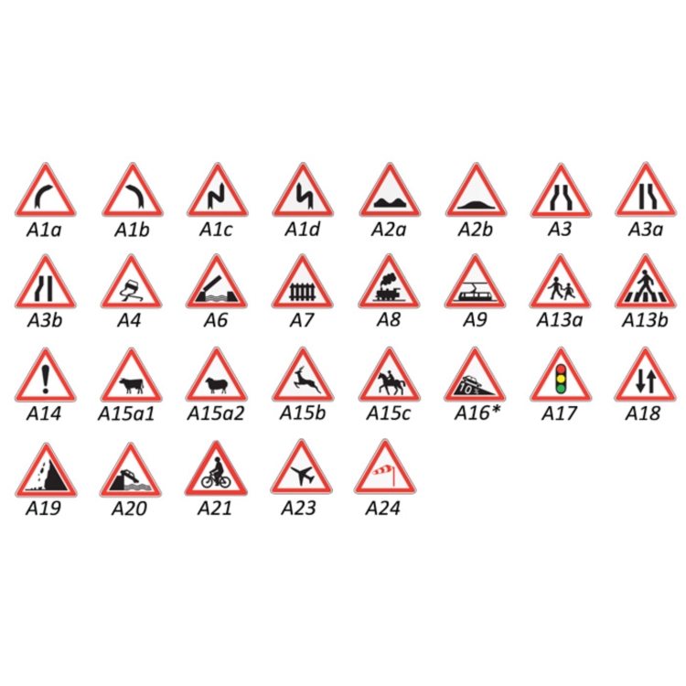TYPE A - SIGNALISATION DE DANGER CL2 / 500 (MINI) A1A