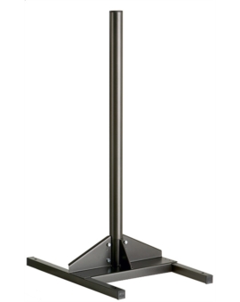 POTEAU SUR SOCLE POUR 1 OU 2 FLUX - GRIS MANGANESE - A POSER