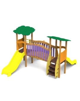 JEU MULTIPLE DRAGON - TOBOGGANS POLYETHYLENE (1 À 6 ANS) A SCELLER