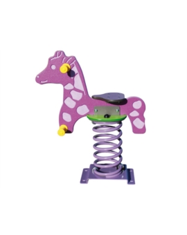 JEU SUR RESSORT GIRAFE EN POLYÉTHYLÈNE (2 À 12 ANS) A SCELLER