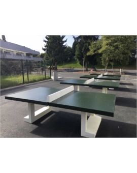 TABLE PING PONG BETON PIEDS DROITS A POSER