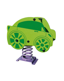 JEU SUR RESSORT VOITURE (1 À 12 ANS) ROUGE A SCELLER