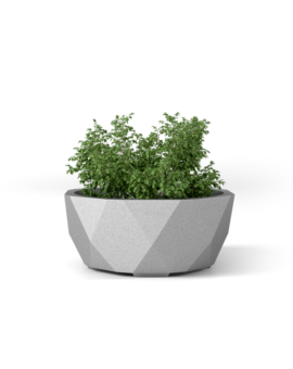 JARDINIERE BETON PETRUS - Ø.1140MM - COLORIS GRIS GRANITE