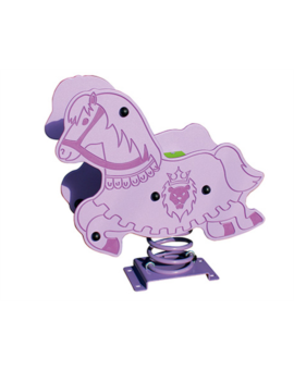 JEU SUR RESSORT CHEVAL (1 À 12 ANS) VIOLET A SCELLER