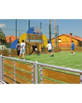AIRE MULTISPORTS - BLANC/ROUGE 21 X10M A SCELLER