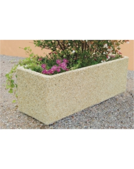 JARDINIERE BETON ANEMONE RECTANGULAIRE L.1000XL.350XH.300MM GRAVILLON