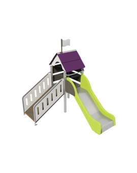 JEU MULTIPLE DONJON (2 À 10 ANS) GRIS ET PRUNE