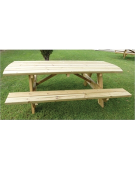TABLE PIQUE NIQUE BOIS DYNASTIE L.2300MM