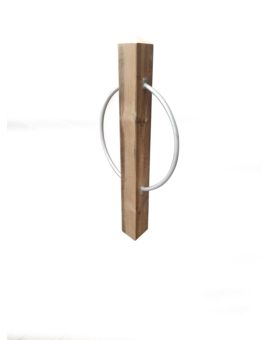 SUPPORT VELO FOX - BOIS ET INOX - 2 PLACES - A SCELLER