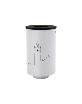 CORBEILLE MID 70 LITRES - COLORIS ARGENT