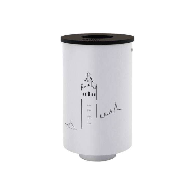 CORBEILLE MID 70 LITRES - COLORIS ARGENT CORBEILLE MID 70 LITRES - COLORIS ARGENT