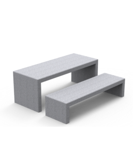 TABLE PIQUE NIQUE KUBE + 1 BANQUETTE