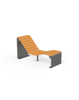 CHAISE LONGUE AUBANS ACIER/BOIS