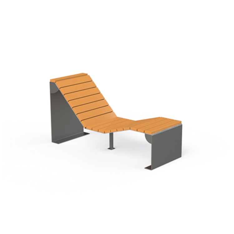 CHAISE LONGUE AUBANS ACIER/BOIS CHAISE LONGUE AUBANS ACIER/BOIS