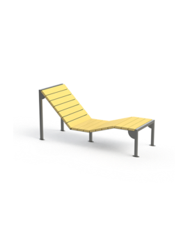 CHAISE LONGUE CIOTAT ACIER/BOIS