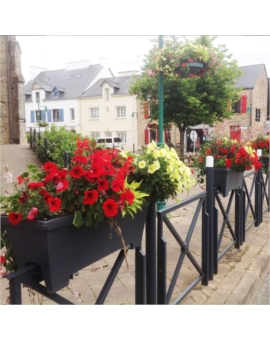 BALCONNIERE SUR RAMBARDE AVEC RESERVE L. 830MM ANTHRA.-G932