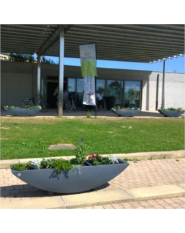 JARDINIERE ELIPSO + CONTRE BAC L. 1280MM ANTHRA.-G932