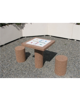 TABLE DE JEUX MASTER GRAVILLONS COLORES ECHECS + DAMES GRAVILLONS 403