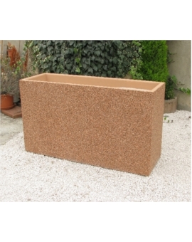 JARDINIERE RECTANGULAIRE BETON L.950XL.530XH.900MM CREPI TON SABLE
