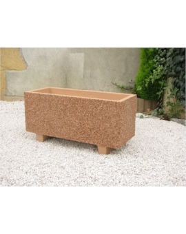 JARDINIERE RECTANGULAIRE BETON L.950XL.530XH.900MM CREPI TON SABLE