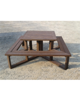 TABLE PLASTIQUE RECYCLE KAMA CLASSIQUE GRIS