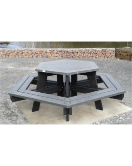 TABLE PLASTIQUE RECYCLE GOLA GRIS