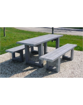 TABLE PLASTIQUE RECYCLE ESCAPE CLASSIQUE GRIS