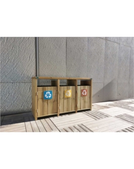CORBEILLE TRI SELECTIF TRIO PICCO (3 X 90 L)