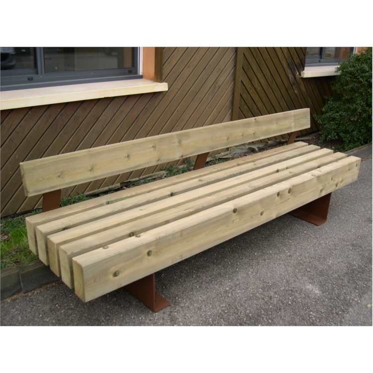 BANQUETTE MIXTE BOIS/METAL AVEC DOSSIER BANQUETTE MIXTE BOIS/METAL AVEC DOSSIER