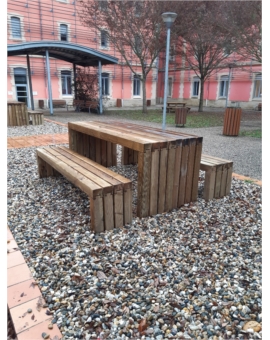 TABLE PIQUE NIQUE BOIS - ACCES PMR