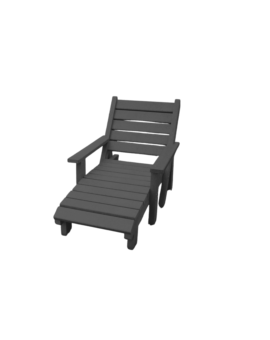 CHAISE LONGUE RECYCLEE TAHITI GRIS
