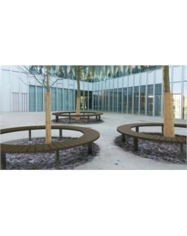 BANC D'ENTOURAGE VERONE 1/4 ROND GRIS RAL 7016 - ANTHRACITE