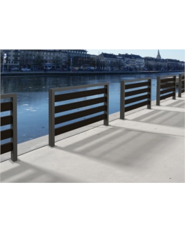 BARRIERE RECYCLEE LISBONNE GRIS RAL 7016 - ANTHRACITE