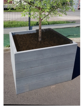 JARDINIERE RECYCLEE SIENNE CARRÉE L. 600MM GRIS