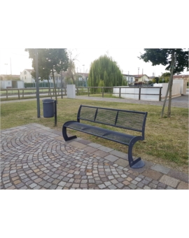 BANC ACIER TANGO ASPECT CORTEN