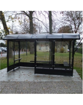 ABRI FUMEURS VOLUTE LARGEUR 2120MM RAL 7016 - ANTHRACITE